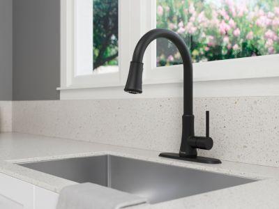 Pfister Matte Black 1-handle Pull-down Kitchen Faucet G529-PF2B