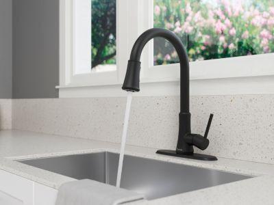 Pfister Matte Black 1-handle Pull-down Kitchen Faucet G529-PF2B