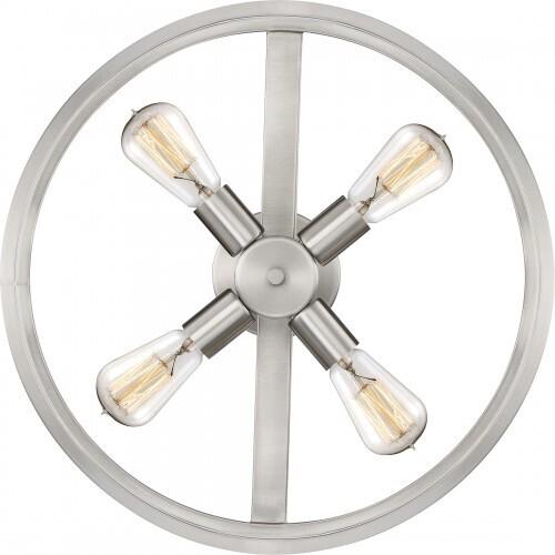 Quoizel NHR1718BN New Harbor Semi flush 4 light brshd nkl Semi-Flush Mount