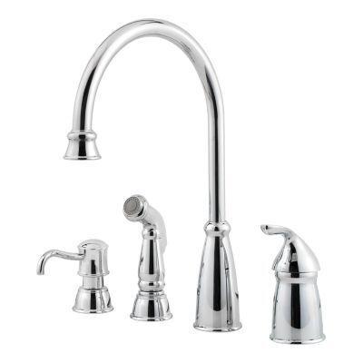 Pfister Polished Chrome Avalon 1-handle Kitchen Faucet GT26-4CBC