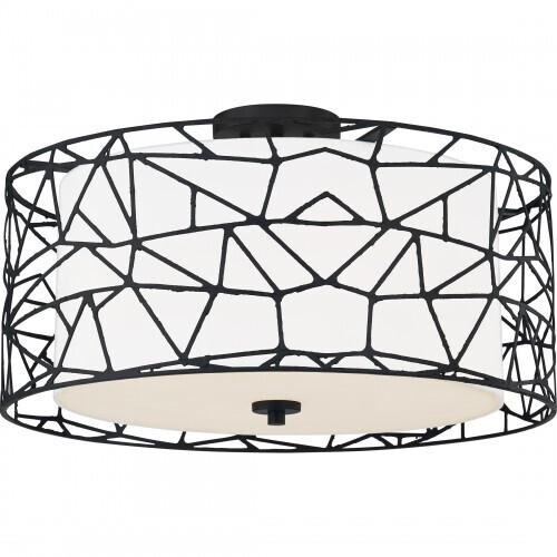 Quoizel QSF5274MBK Newcastle Semi flush 4 light matte black Semi-Flush Mount