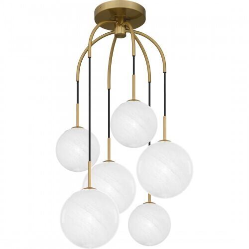 Quoizel QSF6198AB Quoizel Semi-Flush Mount Pendant 6 lights aged brass Pendant