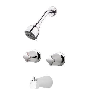 Polished Chrome Pfister 2-handle Tub & Shower Faucet With Metal KNO... LG03-6110