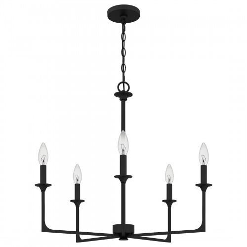 Quoizel PRC5026MBK Prescott Chandelier 5 lights matte black Chandelier