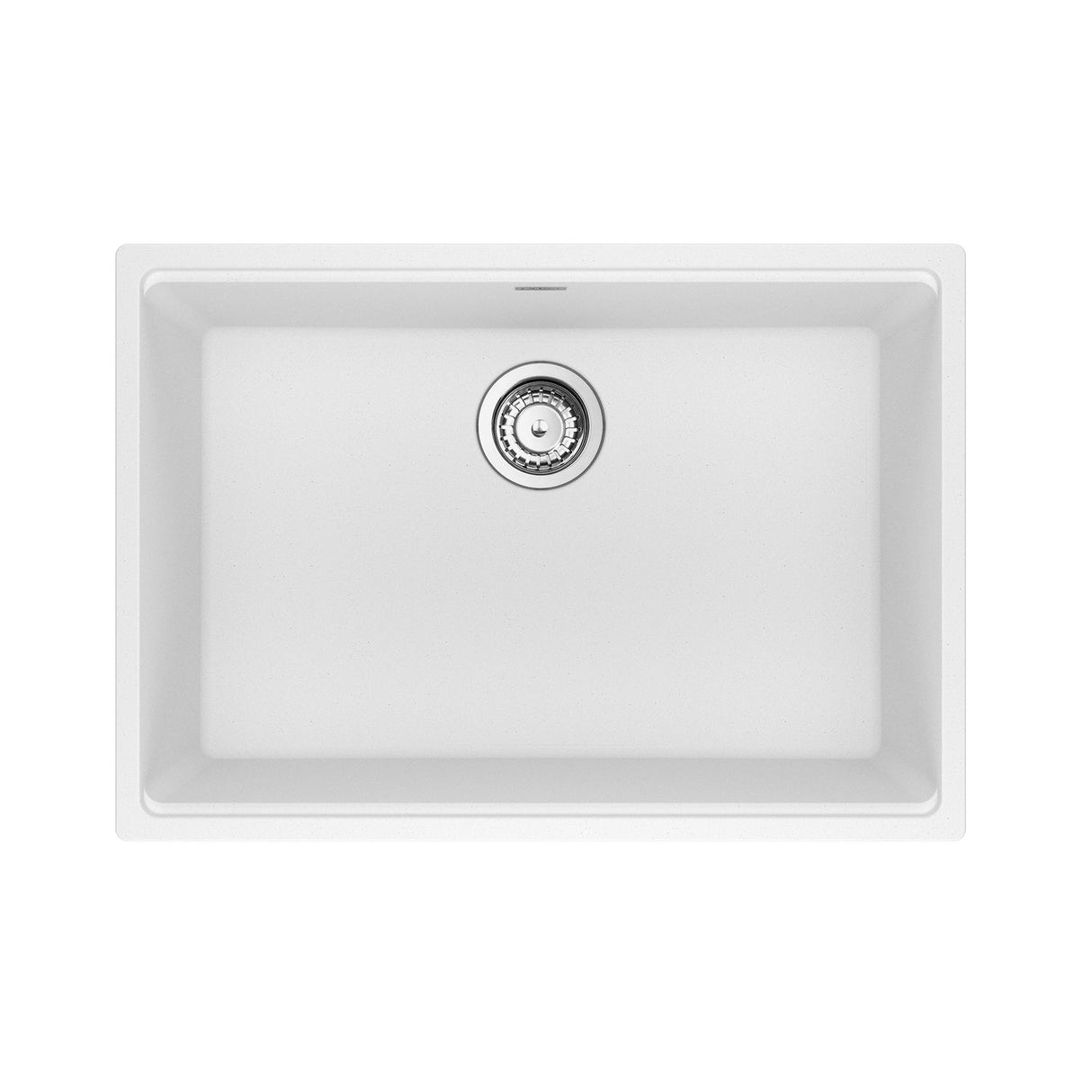 FRANKE MAG11025-PWT-S Maris Undermount 27-in x 19-in Granite Single Bowl Kitchen Sink in Polar White In Polar White