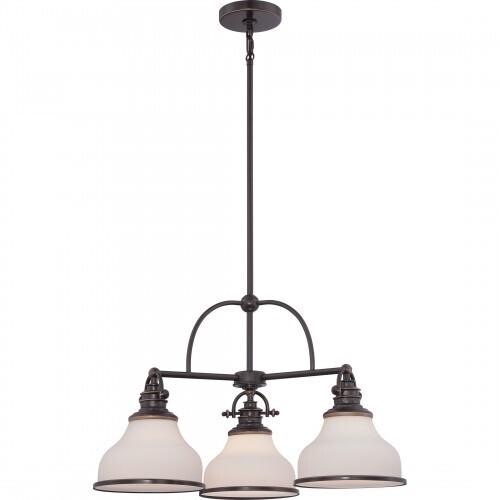 Quoizel GRT5103PN Grant Dinette chandelier plldn brnz 3lts Chandelier