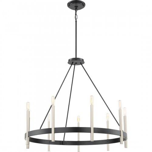 Quoizel ATH5009K Anthem 9 light chandelier mystic black Chandelier