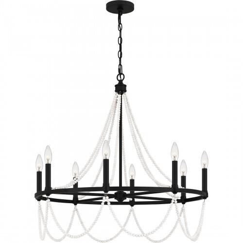 Quoizel BGA5030MBK Brigitta Chandelier 8 lights matte black Chandelier