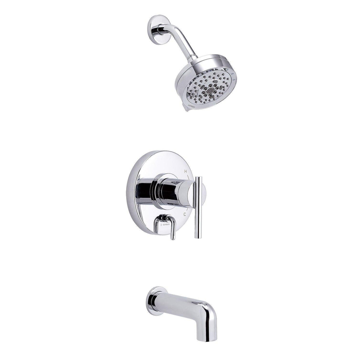 Gerber D511058BSTC Parma Tub & Shower Trim Kit, 1.75GPM - Satin Black