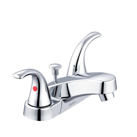Gerber G0043156W Chrome Maxwell Se Two Handle Centerset Lavatory Faucet W/ Metal ...
