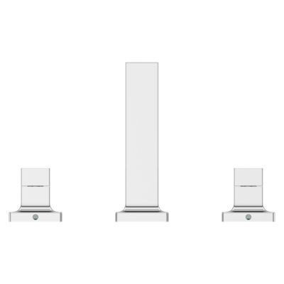 Polished Chrome 2-handle 8 Widespread Square Spout Bath Faucet LG49-VRV2C