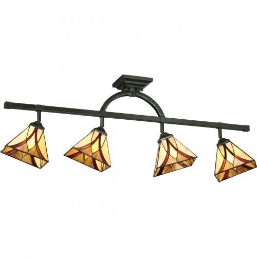 Quoizel TFAS1404VA Asheville Track light tiffany 43.5"w valiant bronz Track Light