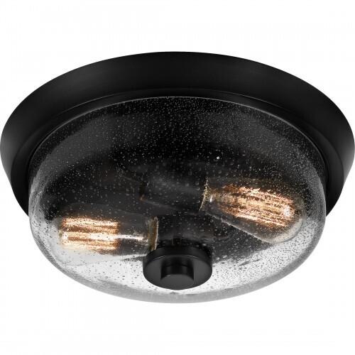Quoizel QF3414EK Radius Flush mount 13"d earth black Flush Mount