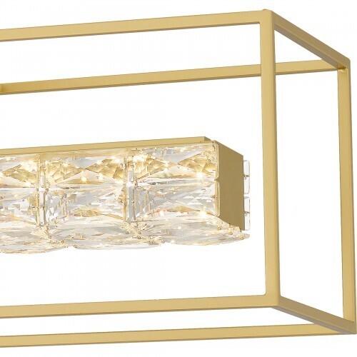 Quoizel PCDZ136SGD Dazzle Linear chandelier led light soft gold Island Light