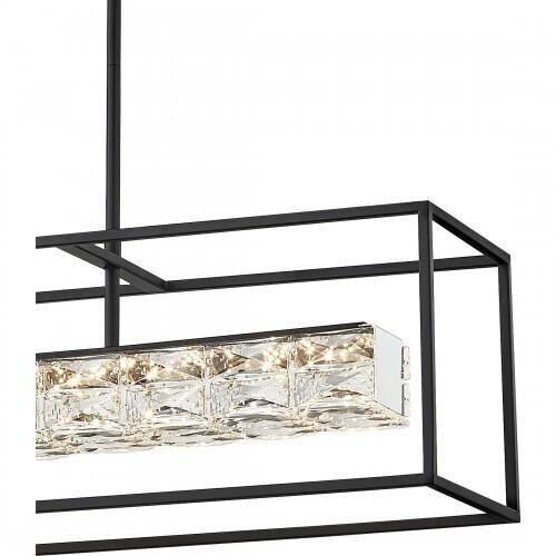 Quoizel PCDZ136MBK Dazzle Linear chandelier led light matte black Island Light