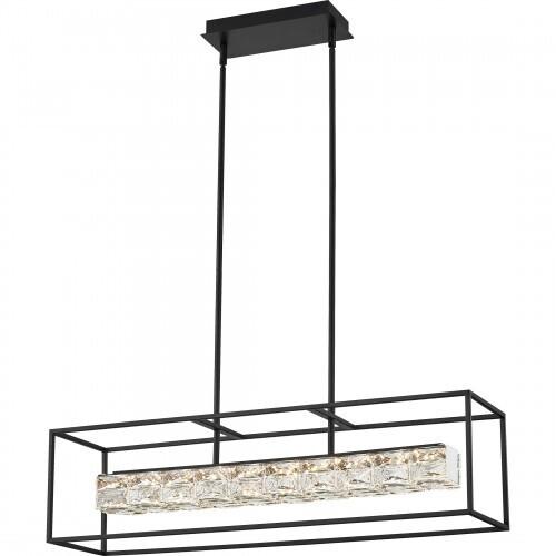 Quoizel PCDZ136MBK Dazzle Linear chandelier led light matte black Island Light