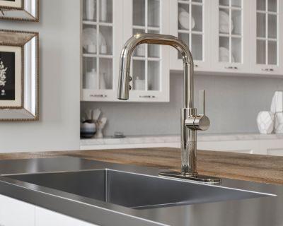 Pfister Polished Nickel 1-handle Pull-down Kitchen Faucet GT-529-MTD