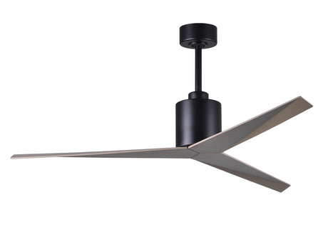 Matthews Fan EK-BK-GA Eliza 3-blade paddle fan in Matte Black finish with gray ash all-weather ABS blades. Optimized for wet locations.