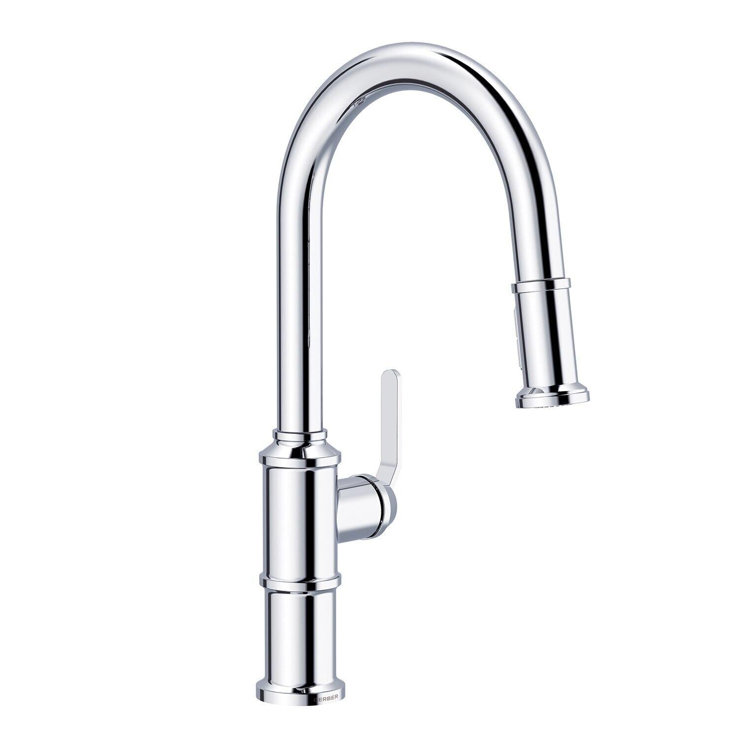 Gerber D454437 Chrome Kinzie Single Handle Pull-down Kitchen Faucet