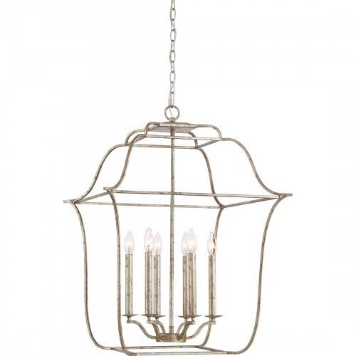 Quoizel GLY5206CS Gallery Foyer 6lt century silver leaf Pendant