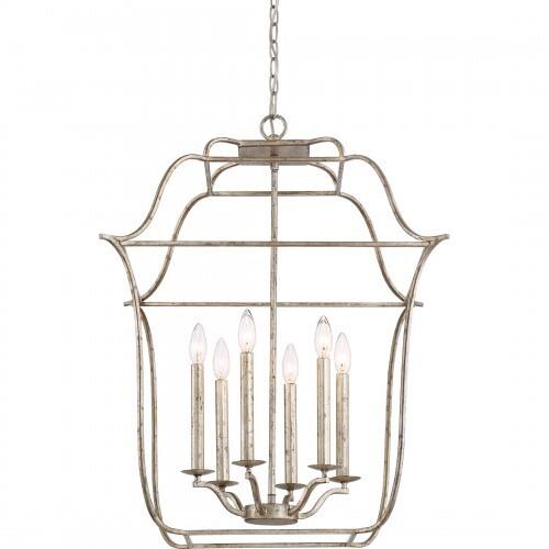 Quoizel GLY5206CS Gallery Foyer 6lt century silver leaf Pendant