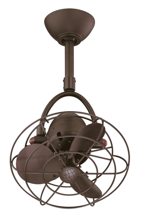 Matthews Fan DI-TB-MTL Diane oscillating ceiling fan in Textured Bronze finish with metal blades.