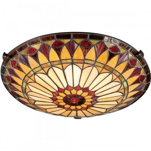 Quoizel TF1400SVB West End Flush mount tiff 17"d Flush Mount