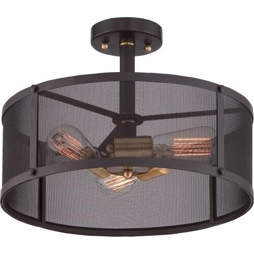 Quoizel UST1716WT Union Station Semi flush western bronze Semi-Flush Mount