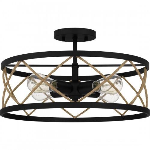 Quoizel QSF5632MBK Quoizel Semi-Flush Mount Semi flush 4 lights matte black Semi-Flush Mount