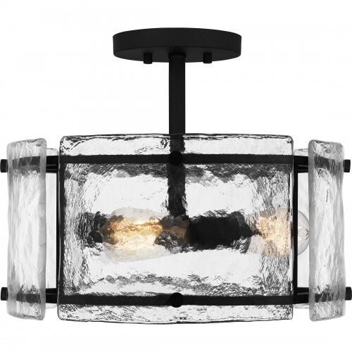 Quoizel FTS1716EK Fortress Semi-flush mount 3 light earth black Semi-Flush Mount