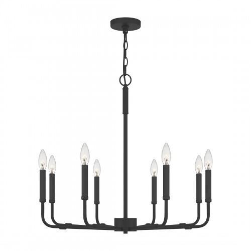 Quoizel ABR5028MBK Abner Chandelier 8 light matte black Chandelier