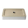 ALFI brand ABC902-W White 24" Modern Rectangular Above Mount Ceramic Sink