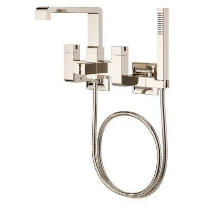 Pfister Polished Nickel Wall Mount Tub Filler Without Handles LG6-3VRVD