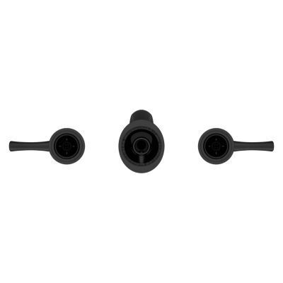 Pfister Matte Black 2-handle Wall Mount Bathroom Faucet LG49-RH4B
