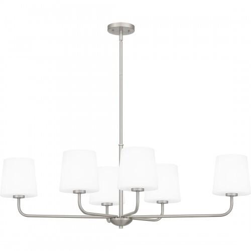 Quoizel GGR642BN Gallagher Linear chandelier 6 lights brushed nicke Island Light