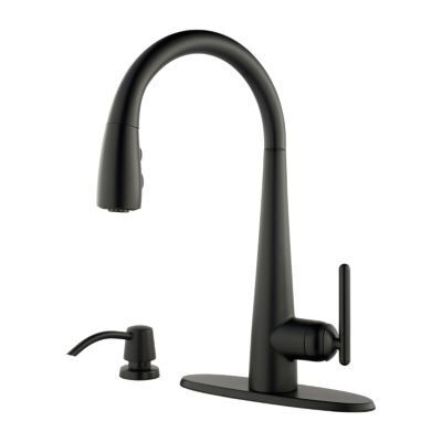 Pfister Black Lita Pull-down Kitchen Faucet GT529-SMB