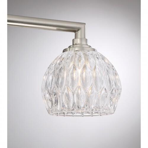 Quoizel PCSA8603BN Serena Vanity, 3-Light 180 Total Watts, Brushed Nickel (Showroom Display for Sale)