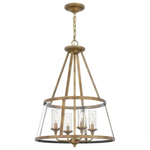Quoizel BAW1820WS Barlow Pendant 4 light weathered brass Pendant