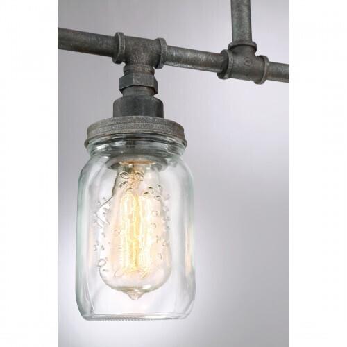 Quoizel SQR538RK Squire 5 light island rustic blk Island Light