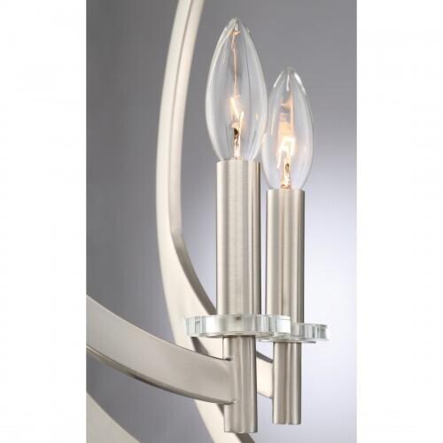 Quoizel ON1724BN Orion Semiflush mount 6 lights brushed nickel Semi-Flush Mount