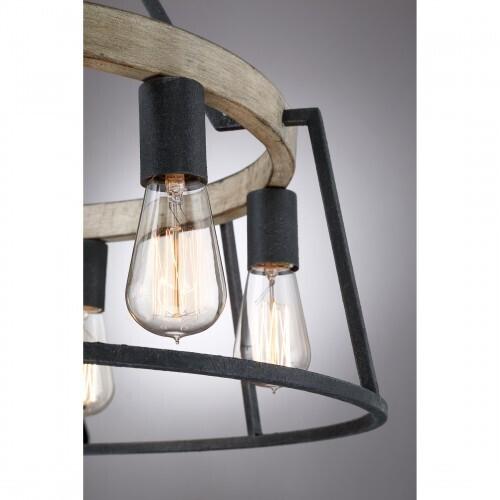 Quoizel BRT5006GK Brockton 6 light chandelier grey ash Chandelier