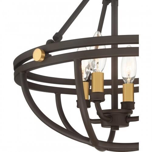 Quoizel SRG1716WT Sergeant Semi-flush mount 4 light western bronze Semi-Flush Mount