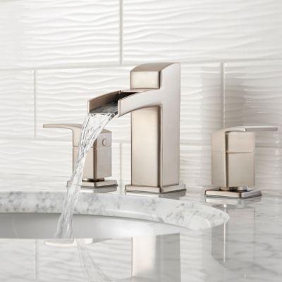 Pfister Brushed Nickel Kenzo Widespread Bath Faucet LG49-DF0K