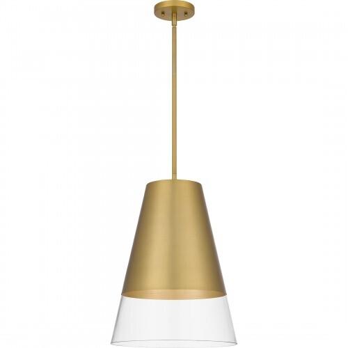 Quoizel PRG1514BRG Peregrine Mid pendant 1 light brushed gold Mini Pendant