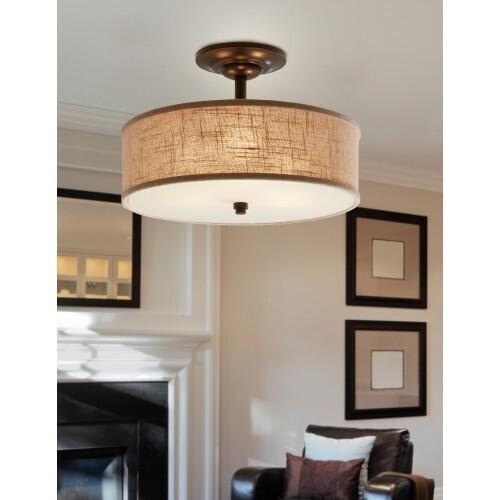 Quoizel CRA1717MC Cloverdale Semi flush mottled cocoa Semi-Flush Mount