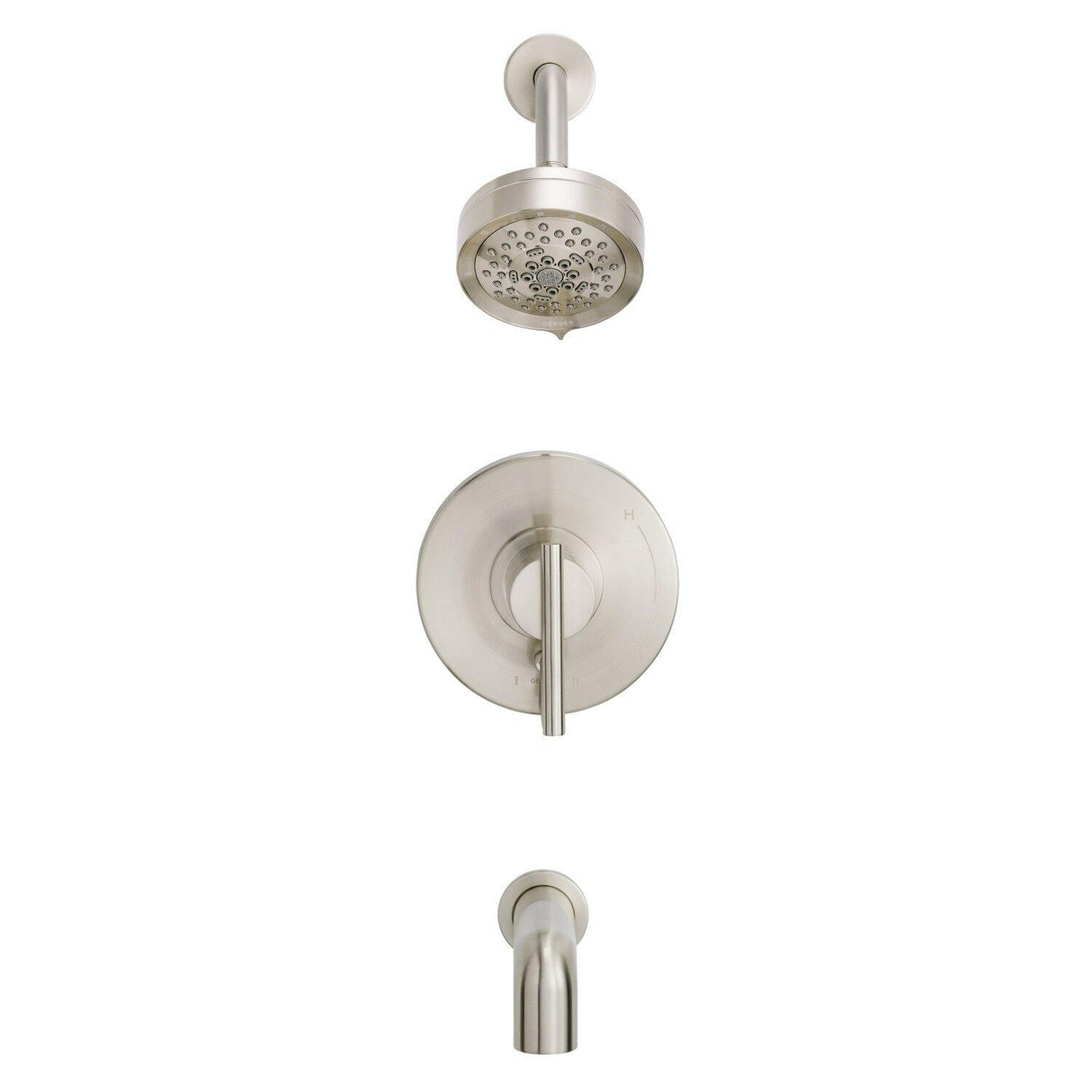 Gerber D511058BNTC Brushed Nickel Parma Tub & Shower Trim Kit, 1.75GPM