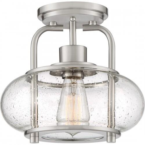 Quoizel TRG1710BN Trilogy Semi flush 1 light brsh nikl Semi-Flush Mount