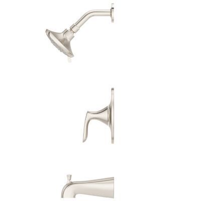 Pfister Brushed Nickel Weller 1-handle Tub & Shower, Trim Only LG89-8WRK