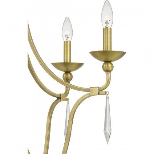 Quoizel JOU5025AB Joules Chandelier 5 light aged brass Chandelier