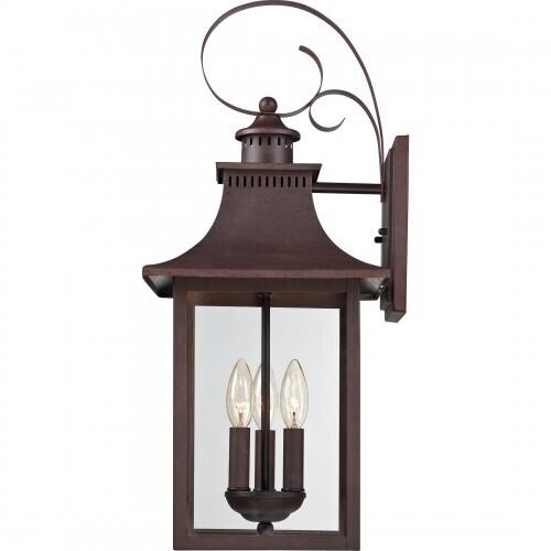 Quoizel CCR8410CU Chancellor Outdoor wall lantern 10" copper bronze Outdoor Lantern